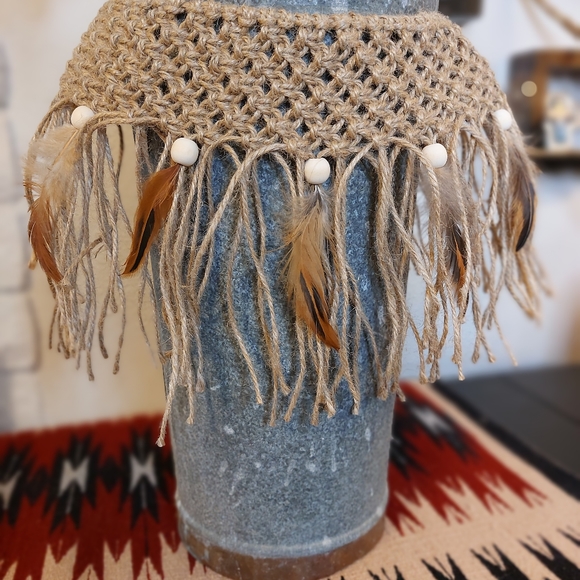 Boho Macrame Plant Skirt - Picture 2 of 6